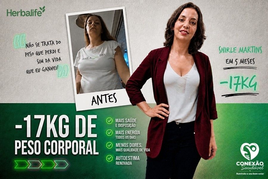 Resultado de Shirle Martins: -17kg em 5 meses